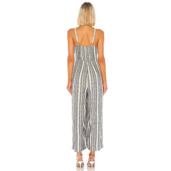 Splendid Luau Jumpsuit in Navy & Off White StripeS - Picture 3 of 6